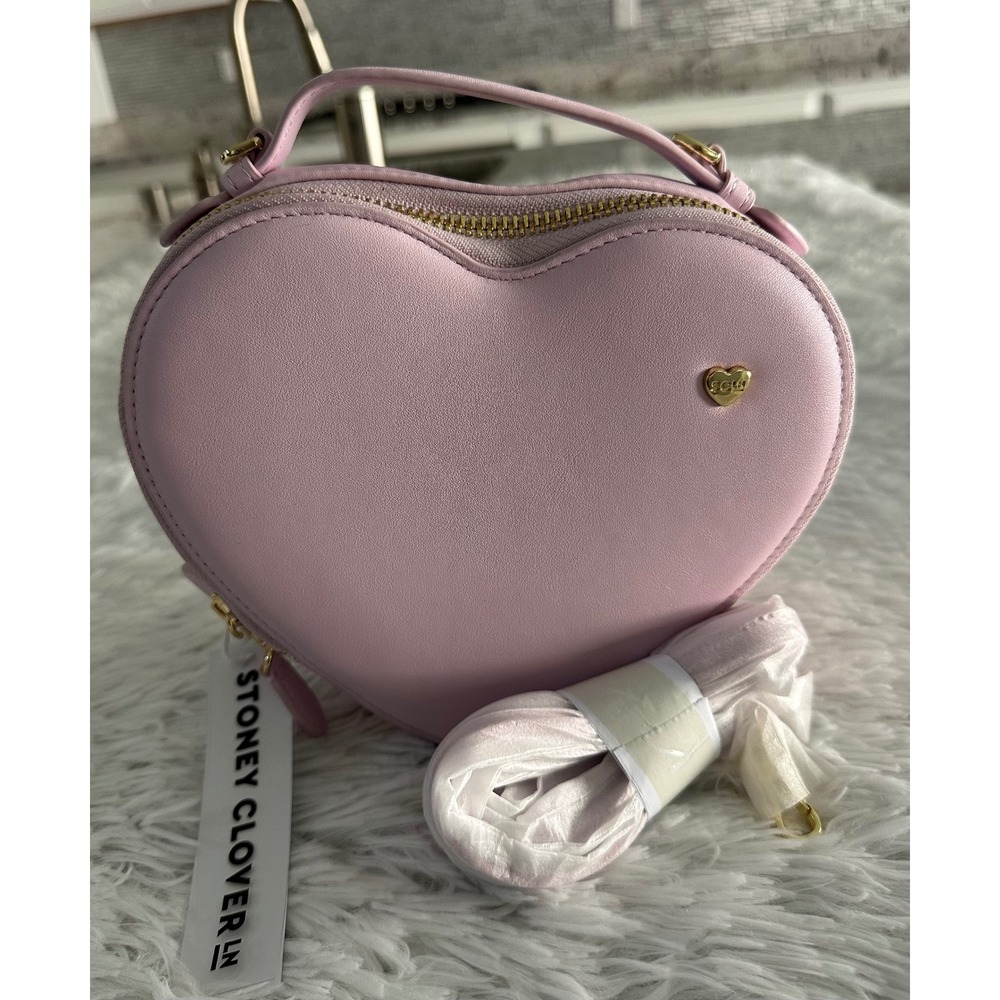NWT Stoney Clover Lane heart-shaped Lilac‎ Crossbody Bag Handbag
